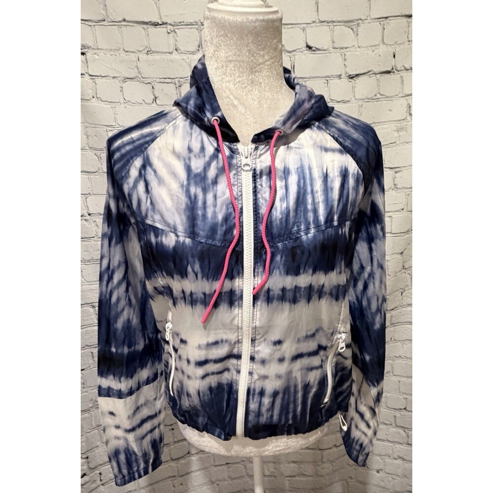 American Eagle Lightweight Tie Dye Windbreaker Jacket Size XS Full Zip Hooded